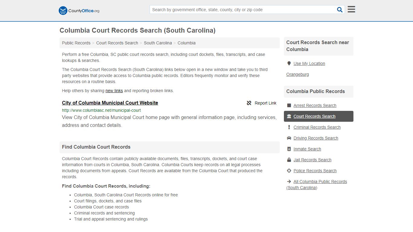 Court Records Search - Columbia, SC (Adoptions, Criminal, Child Support ...