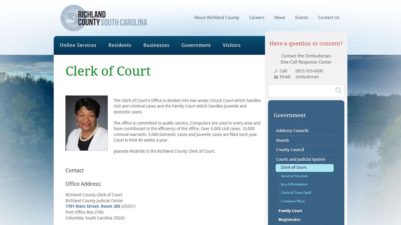 Courts and Judicial System > Clerk of Court - Richland County